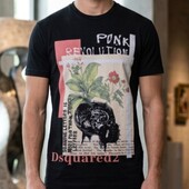 Футболка оригинал ТМ Dsquared2 (дискверд2) в отличном состоянии, р. S-L, есть замеры.