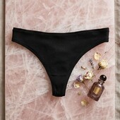 Бавовняні трусики стрінги в рубчик H&M S
