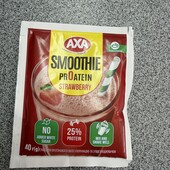 65.суміш для приготування протеїнового смузі зі смаком полуниці AXA Smoothie Proatein Strawberry 40g