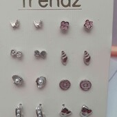 Набір сережок Trendz — 8 пар для кожного настрою