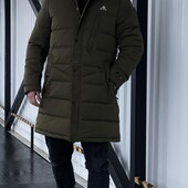 Тепла ,подовжена чоловіча куртка ,хакі ., 54р