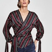 Блуза на запах Zara атласна в ідеальному стані!