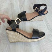 New look брендовые женские босоножки на танкетке экокожа размер 37/38