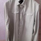Чоловіча рубашка з довгим рукавом, бавовна льон, eur xl 43/44, livergy