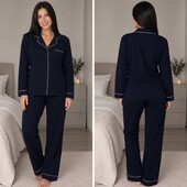 Піжамні штани Primark, трикотаж, темно-сині, eur 32-34 / uk 4-6