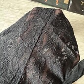 Ажурные черные колготки со швами