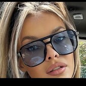 Квадратные пластиковые очки в стиле авиатор