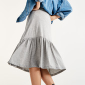 сіра спідниця міді pull&bear xs - s