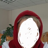 Теплий капор новий бордо