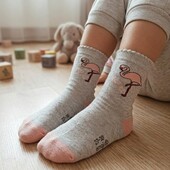 Симпатичні шкарпетки для дівчинки 27-30 розмір Фламінго 4170