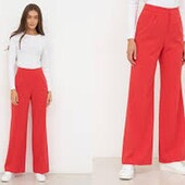 Широкі штани червоні asos uk14